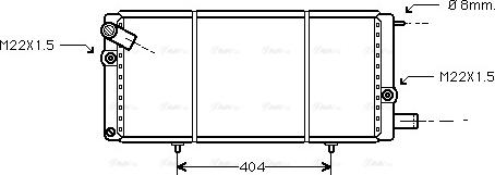 Ava Quality Cooling PEA2085 - Radiator, engine cooling autospares.lv