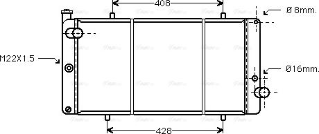 Ava Quality Cooling PEA2111 - Radiator, engine cooling autospares.lv