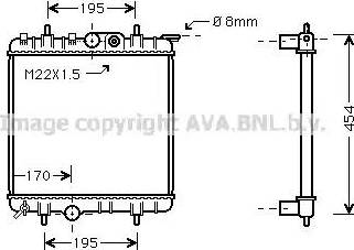 Ava Quality Cooling PEA2188 - Radiator, engine cooling autospares.lv