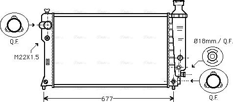 Ava Quality Cooling PEA2135 - Radiator, engine cooling autospares.lv