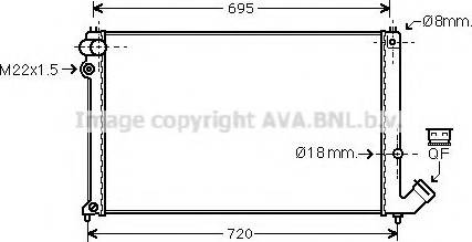 Ava Quality Cooling PEA2179 - Radiator, engine cooling autospares.lv