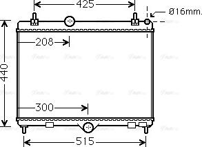 Ava Quality Cooling PEA2358 - Radiator, engine cooling autospares.lv