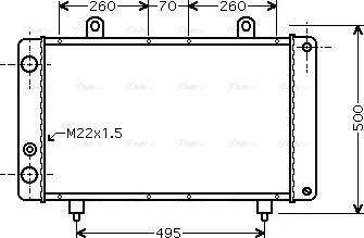 Ava Quality Cooling PEA2319 - Radiator, engine cooling autospares.lv