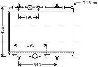 Ava Quality Cooling PEA2290 - Radiator, engine cooling autospares.lv