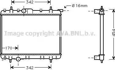 Ava Quality Cooling PEA2246 - Radiator, engine cooling autospares.lv