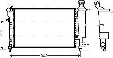 Ava Quality Cooling PEA2262 - Radiator, engine cooling autospares.lv