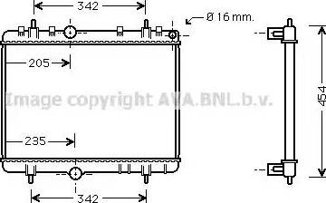 Ava Quality Cooling PEA2267 - Radiator, engine cooling autospares.lv