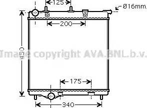 Ava Quality Cooling PEA2288 - Radiator, engine cooling autospares.lv