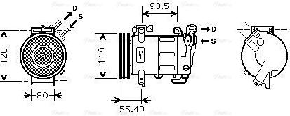 Ava Quality Cooling PEAK316 - Compressor, air conditioning autospares.lv