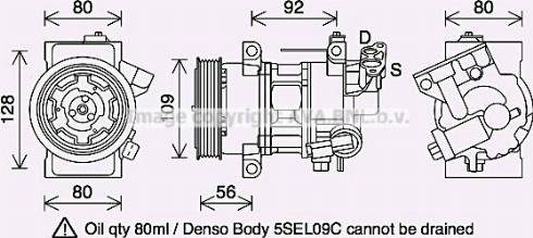 Ava Quality Cooling PEK418 - Compressor, air conditioning autospares.lv