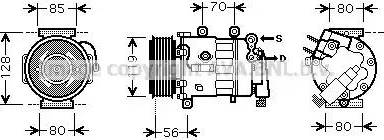 Ava Quality Cooling PE K324 - Compressor, air conditioning autospares.lv