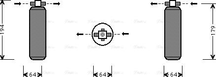 Ava Quality Cooling PR D028 - Dryer, air conditioning autospares.lv