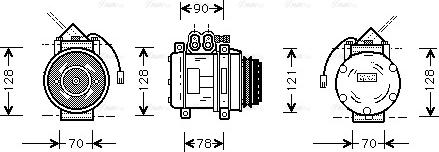 Ava Quality Cooling PR K032 - Compressor, air conditioning autospares.lv