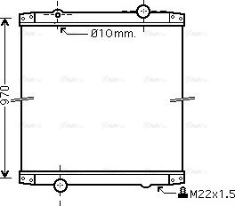 Ava Quality Cooling RE2010N - Radiator, engine cooling autospares.lv