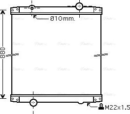 Ava Quality Cooling RE2011N - Radiator, engine cooling autospares.lv