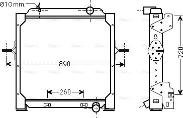 Ava Quality Cooling RE 2083 - Radiator, engine cooling autospares.lv