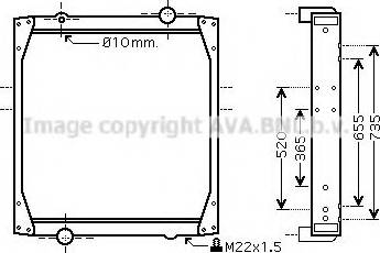 Ava Quality Cooling REA2068 - Radiator, engine cooling autospares.lv