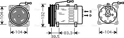 Ava Quality Cooling REAK072 - Compressor, air conditioning autospares.lv