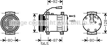 Ava Quality Cooling REK071 - Compressor, air conditioning autospares.lv