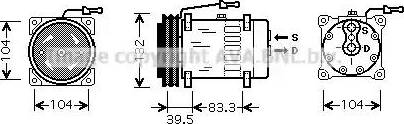 Ava Quality Cooling RE K072 - Compressor, air conditioning autospares.lv