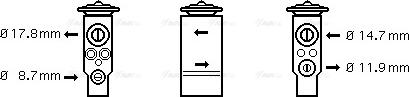 Ava Quality Cooling RT 1334 - Expansion Valve, air conditioning autospares.lv