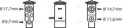 Ava Quality Cooling RT 1332 - Expansion Valve, air conditioning autospares.lv