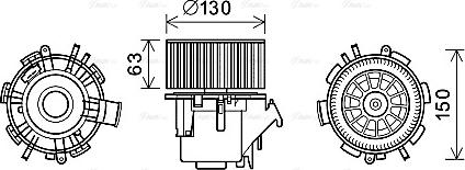 Ava Quality Cooling RT8599 - Interior Blower autospares.lv