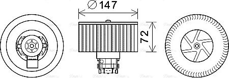 Ava Quality Cooling RT8598 - Interior Blower autospares.lv