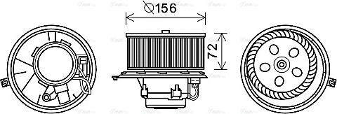 Ava Quality Cooling RT8581 - Interior Blower autospares.lv