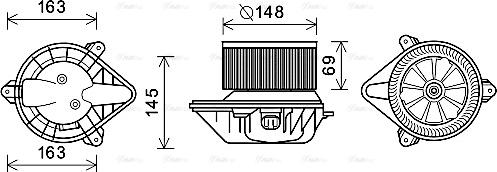 Ava Quality Cooling RT8587 - Interior Blower autospares.lv