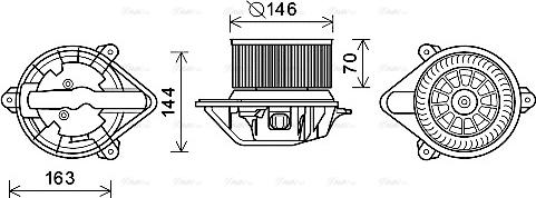 Ava Quality Cooling RT8577 - Interior Blower autospares.lv