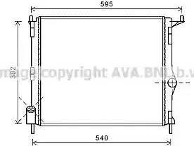 Ava Quality Cooling RT2476 - Radiator, engine cooling autospares.lv