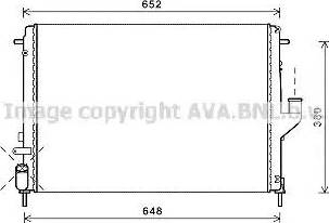 Ava Quality Cooling RT2478 - Radiator, engine cooling autospares.lv