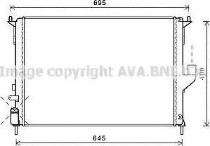 Ava Quality Cooling RT2477 - Radiator, engine cooling autospares.lv