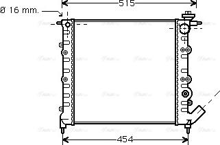 Ava Quality Cooling RT 2041 - Radiator, engine cooling autospares.lv