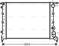 Ava Quality Cooling RT 2043 - Radiator, engine cooling autospares.lv