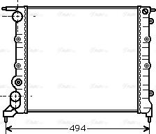 Ava Quality Cooling RT 2042 - Radiator, engine cooling autospares.lv