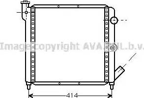 Ava Quality Cooling RT 2063 - Radiator, engine cooling autospares.lv