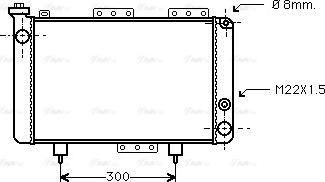 Ava Quality Cooling RT 2001 - Radiator, engine cooling autospares.lv