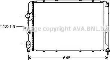 Ava Quality Cooling RT 2203 - Radiator, engine cooling autospares.lv