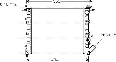 Ava Quality Cooling RT 2109 - Radiator, engine cooling autospares.lv