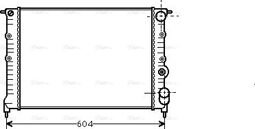 Ava Quality Cooling RT 2108 - Radiator, engine cooling autospares.lv