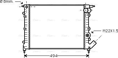 Ava Quality Cooling RT 2132 - Radiator, engine cooling autospares.lv