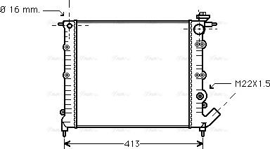 Ava Quality Cooling RT 2120 - Radiator, engine cooling autospares.lv