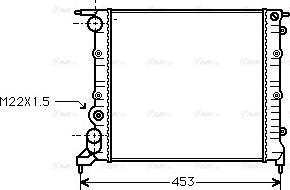 Ava Quality Cooling RT 2121 - Radiator, engine cooling autospares.lv