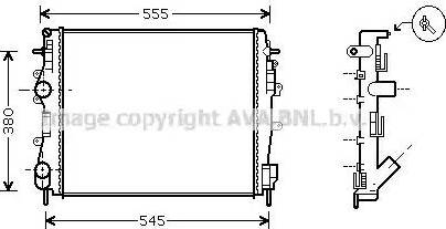 Ava Quality Cooling RT 2325 - Radiator, engine cooling autospares.lv