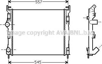 Ava Quality Cooling RT 2326 - Radiator, engine cooling autospares.lv