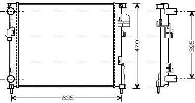 Ava Quality Cooling RT 2327 - Radiator, engine cooling autospares.lv