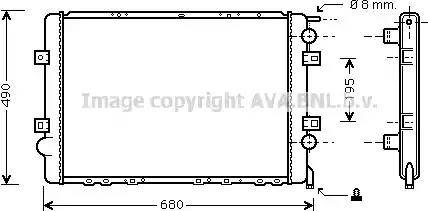 Ava Quality Cooling RT 2299 - Radiator, engine cooling autospares.lv