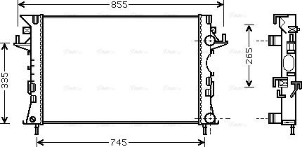 Ava Quality Cooling RT 2290 - Radiator, engine cooling autospares.lv